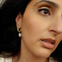 Elegant Gold Plated Freshwater Pearl Hoop Earrings, thumbnail 3 of 3