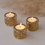 Locronan Hand Engraved Brass Tealight Holders, thumbnail 1 of 5