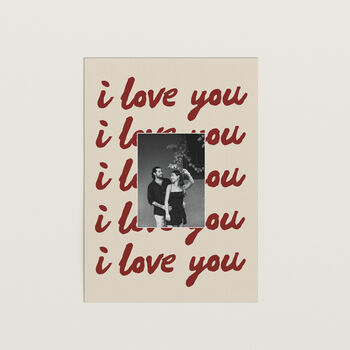 I Love You Personalised Photo Print, 9 of 12