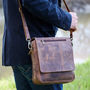 Personalised Buffalo Leather Portrait Messenger Bag, thumbnail 2 of 10