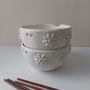Handmade Ceramic Ramen Noodle Bowl With Daises, thumbnail 4 of 8