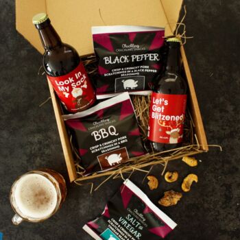 Pork Scratchings And Beer Christmas Gift Box, 4 of 4