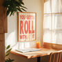 Roll With It Oasis Retro Music Giclée Art Print, thumbnail 2 of 6