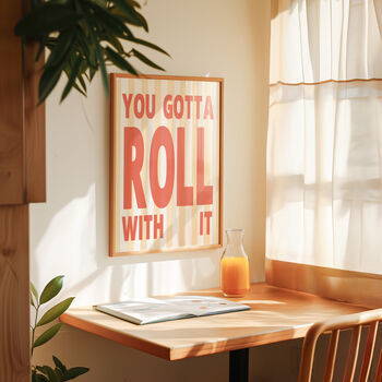 Roll With It Oasis Retro Music Giclée Art Print, 2 of 6