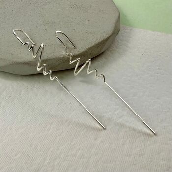 Heartbeat Sterling Silver Ear Cuff, 2 of 7