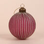 G Decor Set Of Four Glass Pink Christmas Baubles, thumbnail 3 of 6