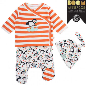 Puffin Three Piece Baby Outfit | Certified Organic, 2 of 12