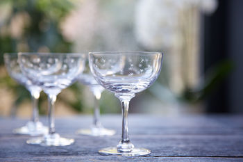 Pair Of Star Champagne Saucers, 3 of 5