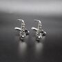 Saxophone Silver Cufflinks Gift For Musicians 316 L Stainless Steel Accessory, thumbnail 1 of 6