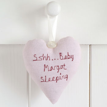 Personalised Hanging Heart Christening Gift, 10 of 12