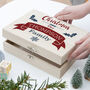 Personalised Family Wooden Christmas Eve Box, thumbnail 1 of 11