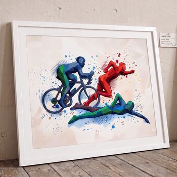 Custom Personalised Triathlon Print, 7 of 8