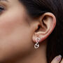 Infinity Heart Outline Sterling Silver Stud Earrings, thumbnail 1 of 5