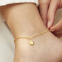 Personalised Hexagon Anklet In Gold Vermeil Or Silver, thumbnail 1 of 5