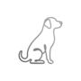 Dog Outline Steel Garden Sculpture, thumbnail 2 of 3