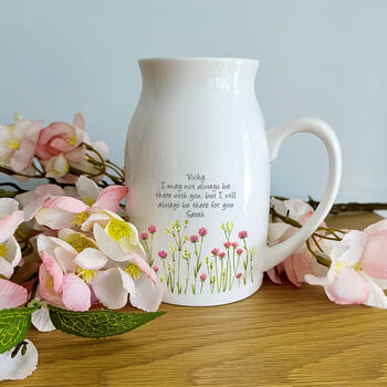 Personalised Pink Flower Vase | Gift For Friends, 2 of 5