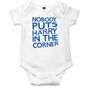 New Baby Gift Personalised 'Nobody Puts Baby In The Corner' Babygrow, thumbnail 1 of 2