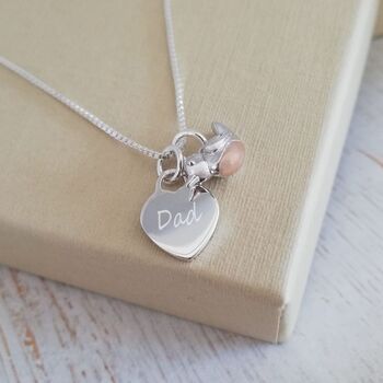 When Robins Appear Baby Robin Necklace, With Engraved Heart, 2 of 5