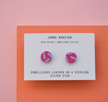 Colour Mini Leather Painted Studs, 5 of 10
