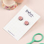 Wooden Peony Earrings, thumbnail 1 of 3