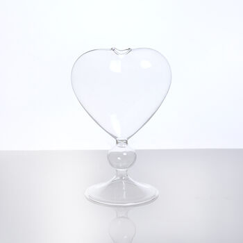 G Decor Cocktail Heart Shaped Glass With Straw, 5 of 5