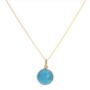 Turquoise 18ct Gold Plated Vermeil Silver Pendant Necklace, thumbnail 4 of 11