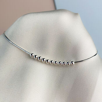 Sterling Silver Sliding Bead Bracelet, 3 of 4