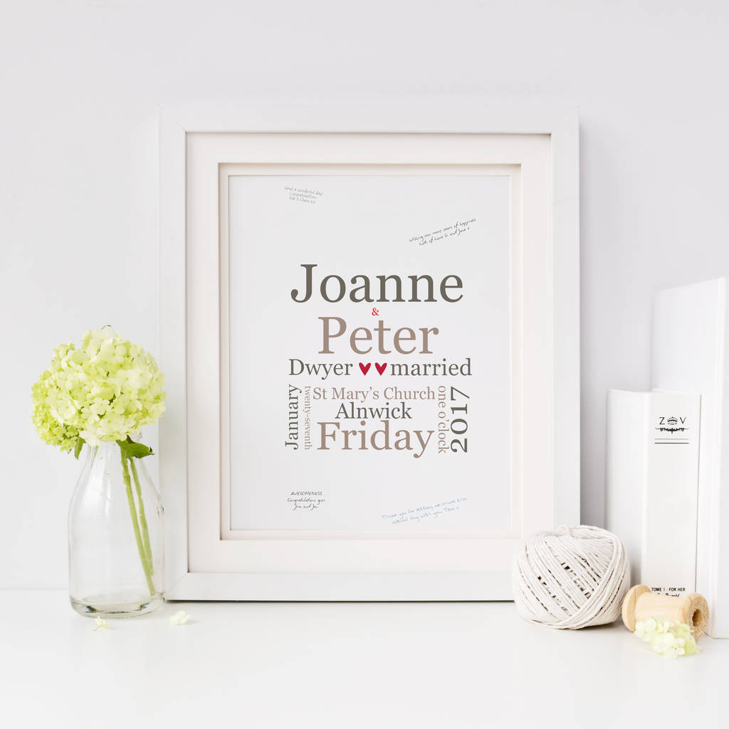 alternative guest book message print by spotty n stripy