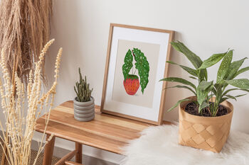 Begonia Houseplant Illustrated A4 Plant Art Print, 4 of 12