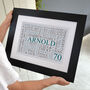 Personalised 70th Birthday Word Art, thumbnail 9 of 12