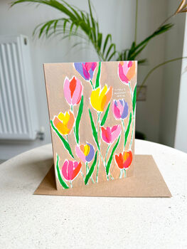 Tulips Floral Mother's Day Card, 3 of 8