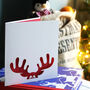 Reindeer Papercut Christmas Card, thumbnail 2 of 4