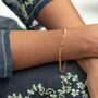 18ct Gold Large Linked Figaro Charm Collector Bracelet, thumbnail 2 of 5
