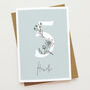Floral Fifth Birthday Card, thumbnail 5 of 7