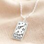 Tarot Card Pendant Necklace In Silver Plating, thumbnail 7 of 12
