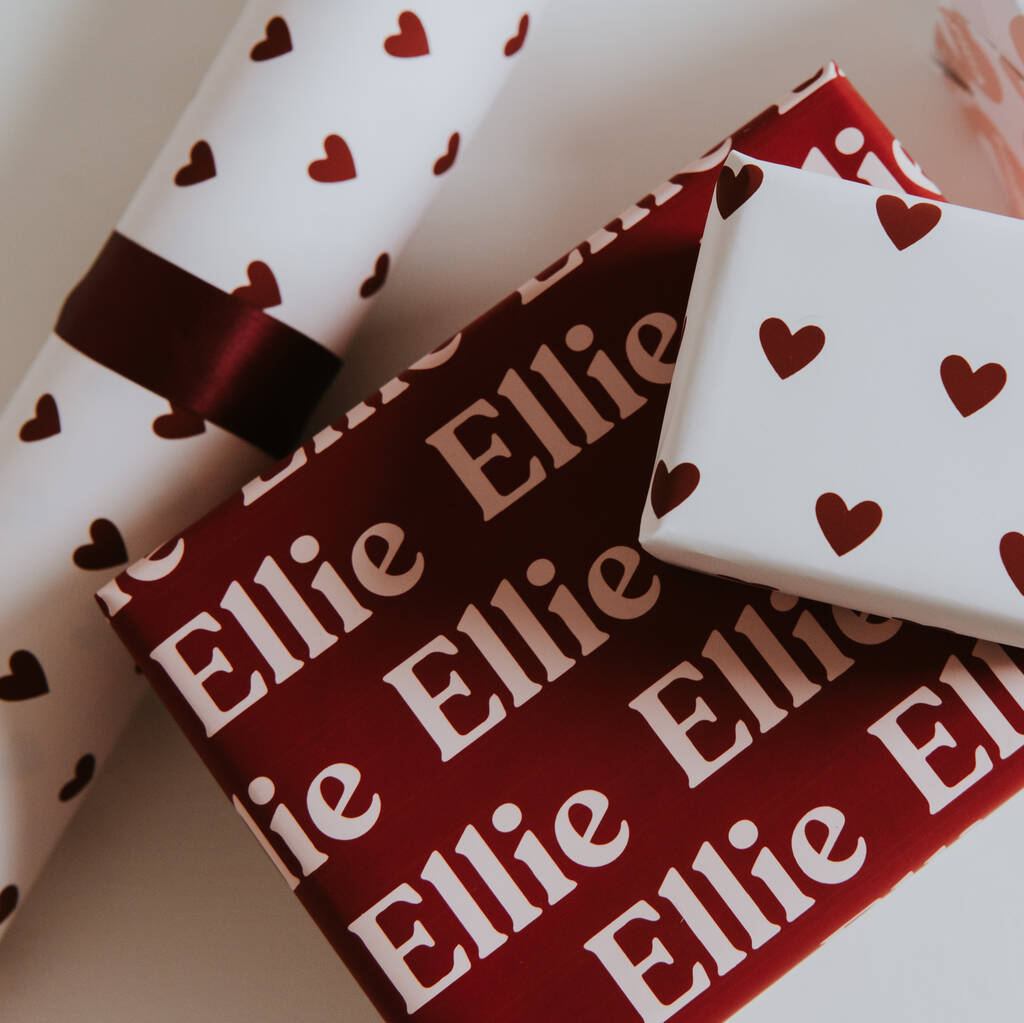 Retro Type Personalised Wrapping Paper, 1 of 3