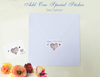 Butterfly Wedding Anniversary Flower Card, 5 of 12
