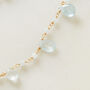 Aquamarine Silver Gold Plated Beaded Necklace, thumbnail 3 of 11