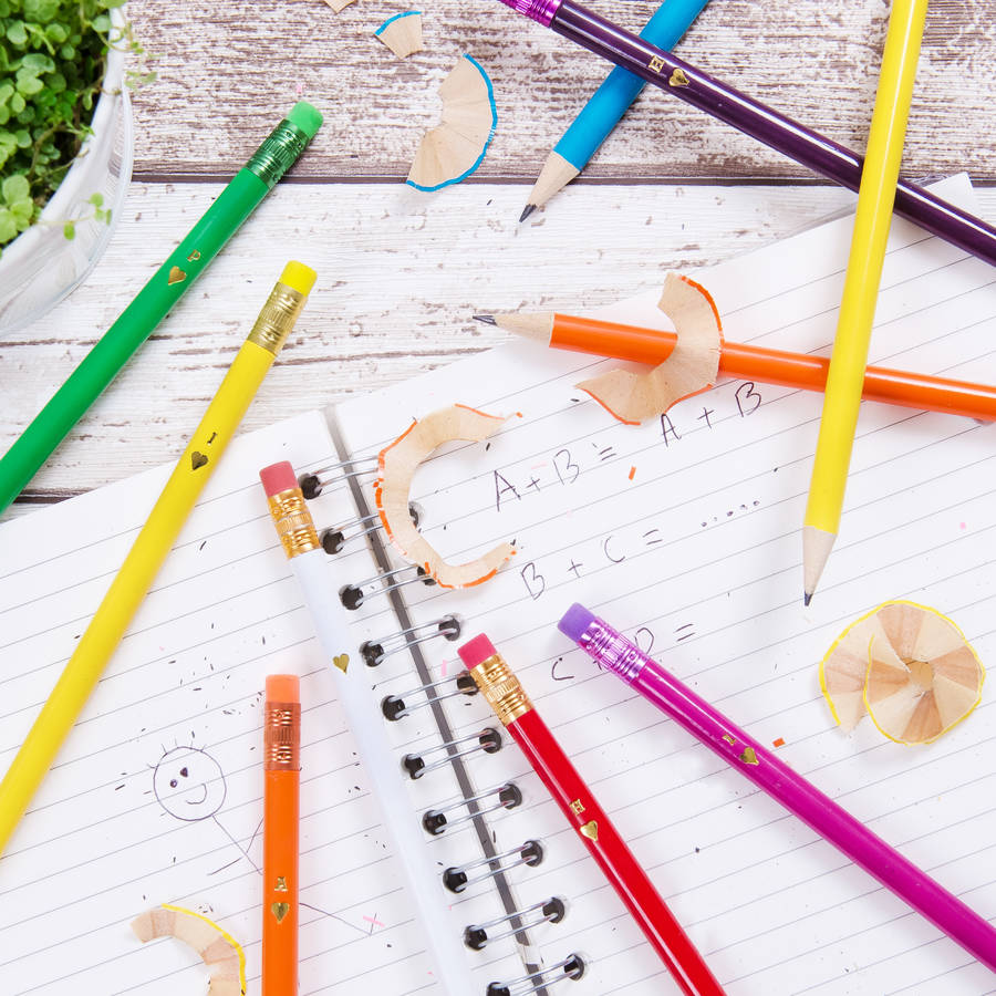 Hand Embossed Super Bright Alphabet Pencils By The Letteroom