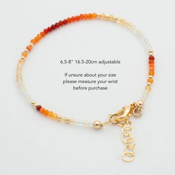 Skinny Mexican Fire Opal Bracelet, 5 of 10