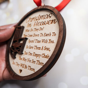 Christmas In Heaven Memorial Ornament Bereavement Gift, 7 of 7