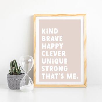 Children's Positive Affirmation Print, 7 of 9