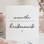 Bridesmaid Thank You Card Maid Of Honour, thumbnail 1 of 7