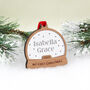 My First Christmas Personalised Name Snow Globe Style Bauble, thumbnail 2 of 7