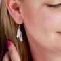 Sterling Silver Two Feather Drop Earring, thumbnail 5 of 8