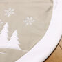 White Christmas Snowman Fabric Tree Skirt, thumbnail 7 of 9