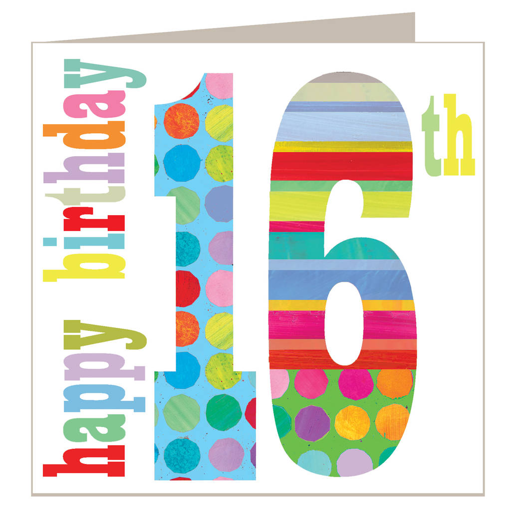 Sparkly 16th Birthday Card By Kali Stileman Publishing ...