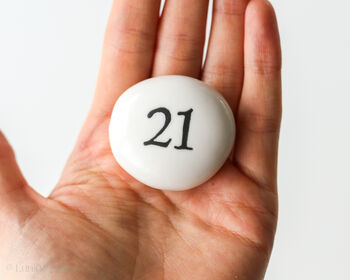 Gift For 21st Birthday Porcelain Pebble, 3 of 7