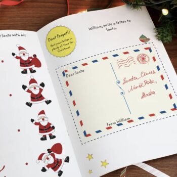 Personalised Christmas Activity Book With Stickers, 2 of 5