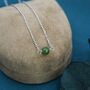 Sterling Silver Jade Bead Necklace, thumbnail 4 of 12